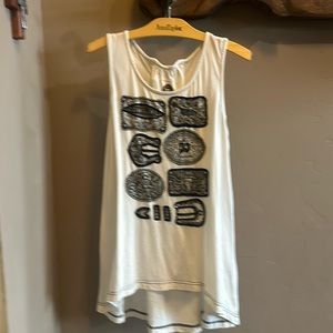 Double D sleeveless Buckle shirt